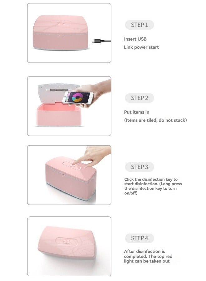 M MIAOYAN UV disinfection box multifunctional cosmetic mobile phone sterilization disinfection machine household electronic portable UV sterilizer  - Image 4