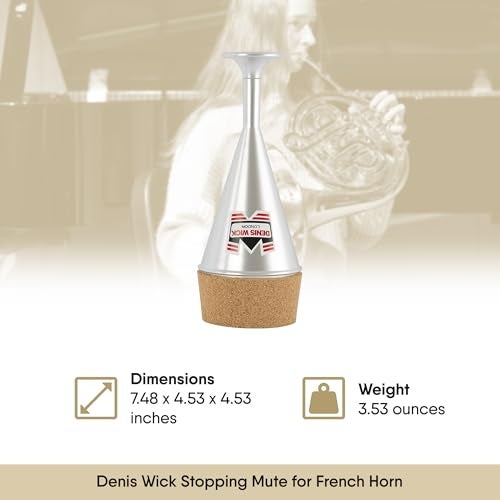 Denis Wick Stopping Mute for French Horn, 5525 - Accessories for Brass Players - Lower Tone Register - Practice Stop Mute for Learning French Horn - 7.48 x 4.53 x 4.53 inche - Image 3