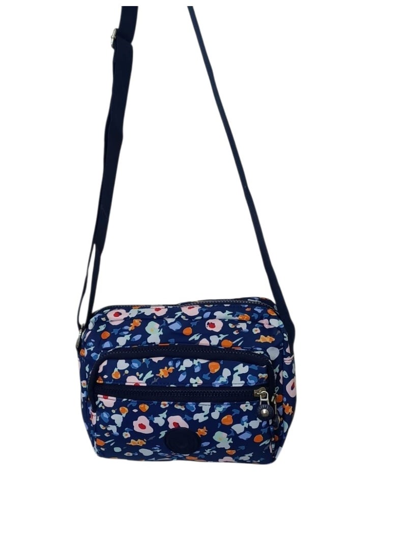 Women’s Crossbody Bag – Printed Design with 3 Zippers - Image 2