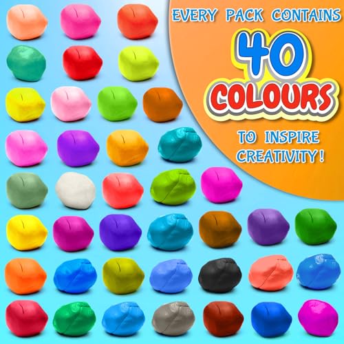 ESSENSON Modeling Clay Kit 40 Colors Air Dry Clay DIY Molding Clay with Tools Kids Art Crafts Gift for Boys Girls Age 312 Year Olds - Image 5