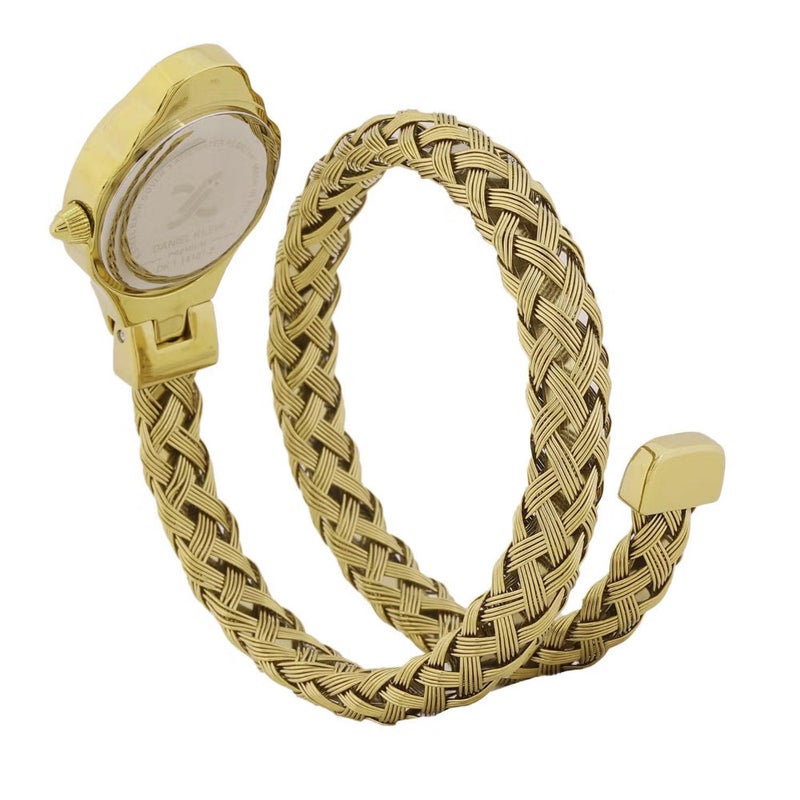 دانيل كلاين ساعة نسائية ستانلس ستيل | هيكل من سبيكة ذهبية | تناظري | قرص ذهبي دائري بنقشة مشع | حركة كوارتز يابانية | فاخرة | مقاومة للماء حتى عمق 30 مترًا - Image 4