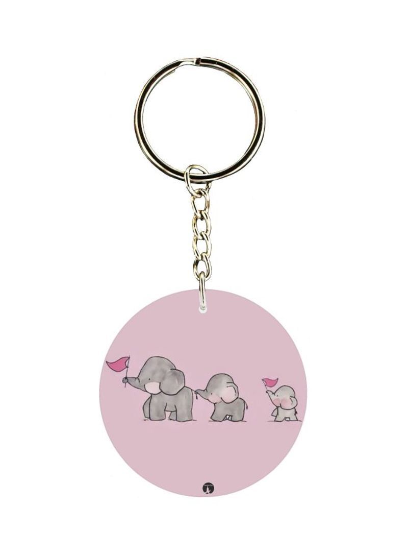 RKN Elephant Printed Keychain
