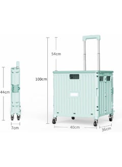 GT-Wheel 65L Foldable Utility Rolling Shopping Cart Heavy Duty Portable with 4 Wheels  - Image 2