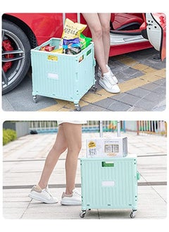 GT-Wheel 65L Foldable Utility Rolling Shopping Cart Heavy Duty Portable with 4 Wheels  - Image 3