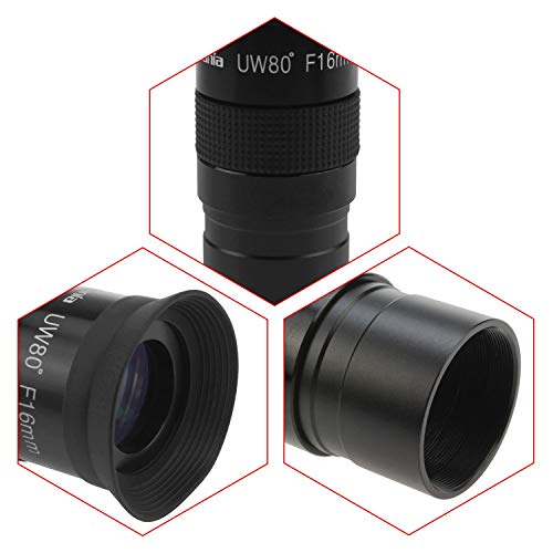 Astromania Fully Multi-Coated 1.25" Ultra-Wide 80 Degree Eyepiece for Telescope - F16mm - Image 4