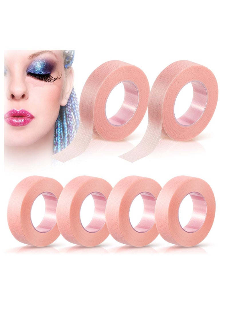 Generic 6 Rolls Eyelash Extension Tape, Breathable Adhesive Tape Fabric Eyelash Strip for Sensitive Skin Pink (0.5 inch x 10 yards)  - Image 2