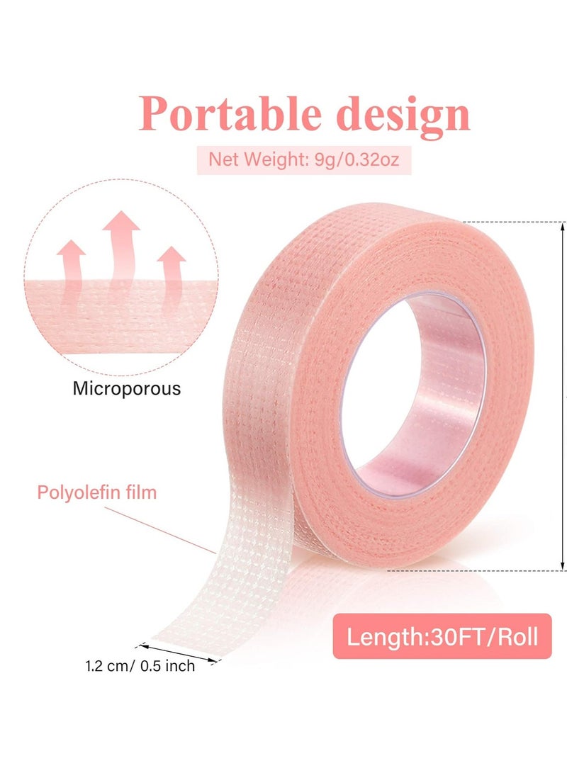 Generic 6 Rolls Eyelash Extension Tape, Breathable Adhesive Tape Fabric Eyelash Strip for Sensitive Skin Pink (0.5 inch x 10 yards)  - Image 4
