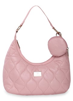 CAPRESE Caprese Briar Abstract Pink Faux Leather Medium Hobo Handbag  - Image 1
