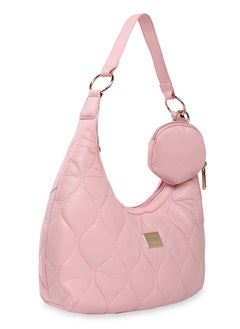 CAPRESE Caprese Briar Abstract Pink Faux Leather Medium Hobo Handbag  - Image 3