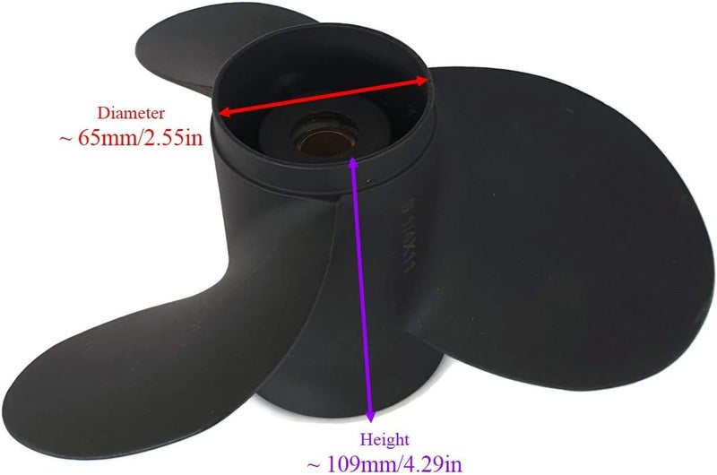 ITACO Boat Motor 58100-93743-019 Propeller 9 1/4 x11 R for Suzuki DT9.9 DT15 DF9.9 DF15 DF20 2/4-stroke Engine - Image 3
