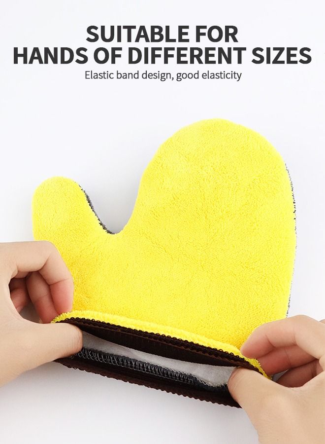 GROIC 2 Pieces Car Wash Mitts Microfiber Car Wash Mitt,  Lint Free Soft Double Sided Scratch-Free Wash Mitt, Safe Washing With Any Car Soap, Bucket, Foam Gun, Foam Cannon, Other Cleaning Supplies - Image 5