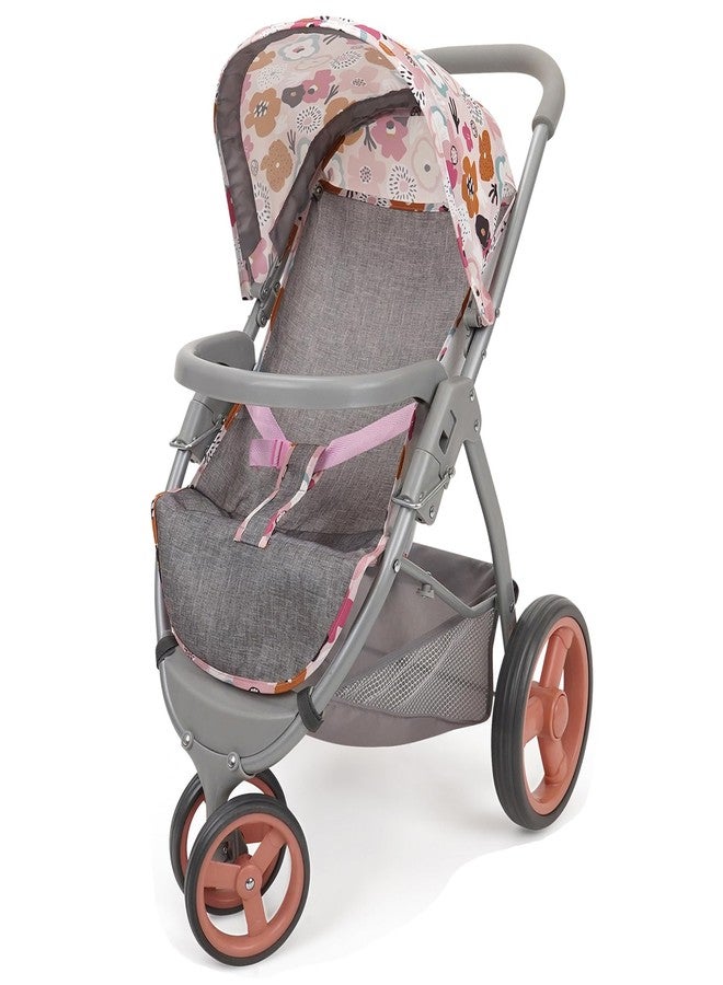 509 Crew: Melange Flora - Mabelle 3-Wheel Doll Jogger Stroller - Accessory for Dolls Up to 24", Large Canopy, Foldable Design, Kids Toy, Ages 3+ - Image 1