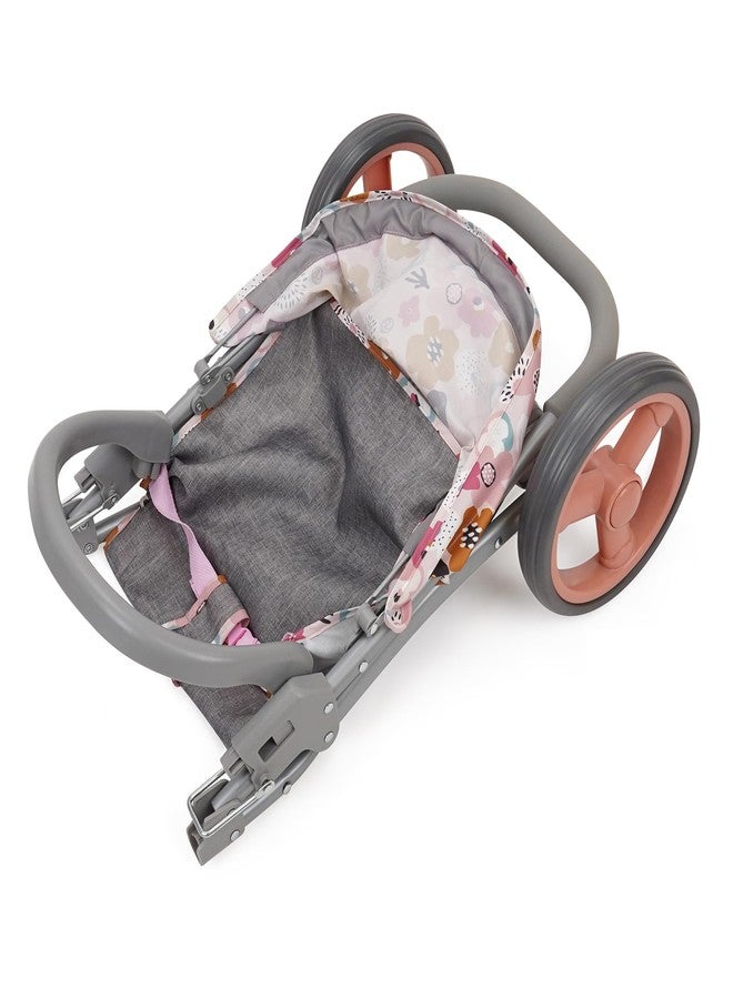 509 Crew: Melange Flora - Mabelle 3-Wheel Doll Jogger Stroller - Accessory for Dolls Up to 24", Large Canopy, Foldable Design, Kids Toy, Ages 3+ - Image 5