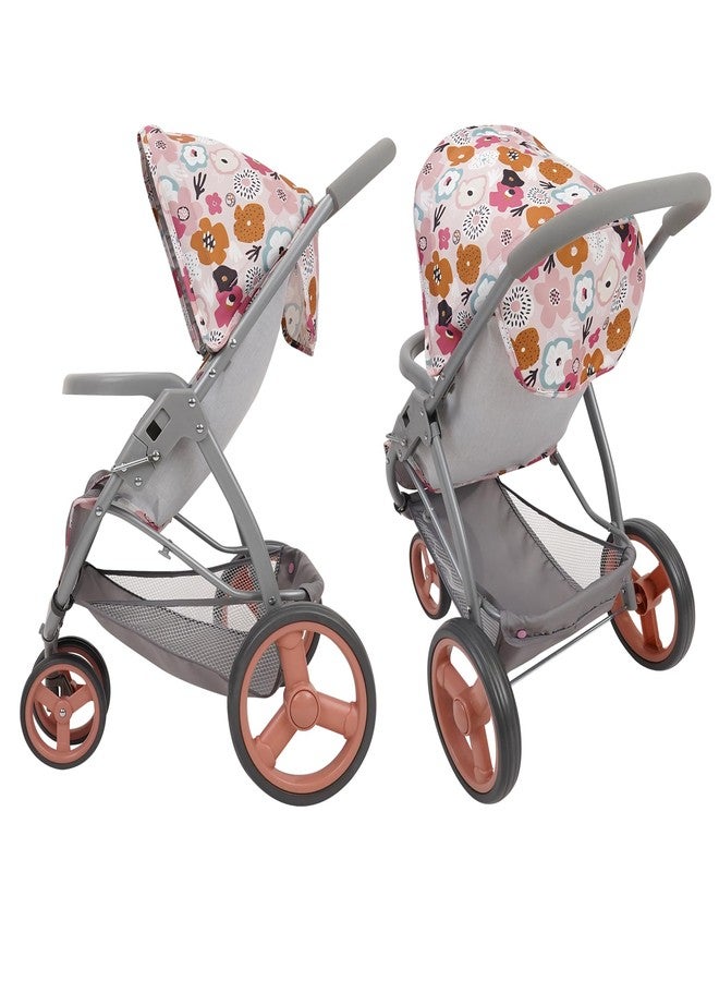 509 Crew: Melange Flora - Mabelle 3-Wheel Doll Jogger Stroller - Accessory for Dolls Up to 24", Large Canopy, Foldable Design, Kids Toy, Ages 3+ - Image 3