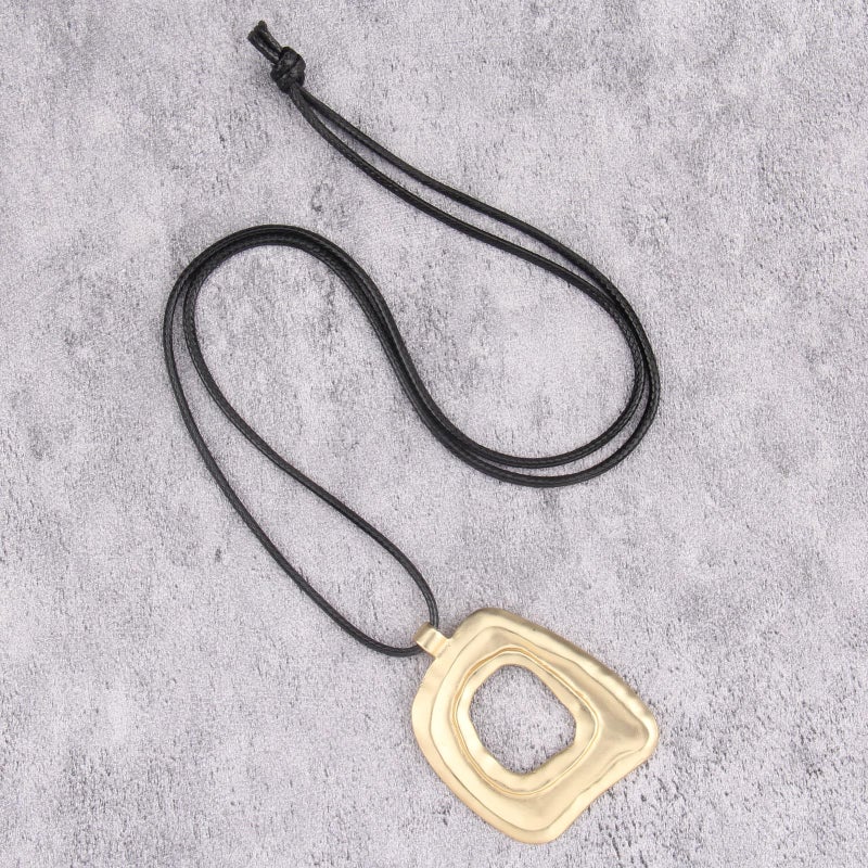 joymiao Boho Necklaces for Women Long Pendant Necklaces Vintage Sweater Necklaces Handmade Leather Necklace Fashion Jewelry - Image 3