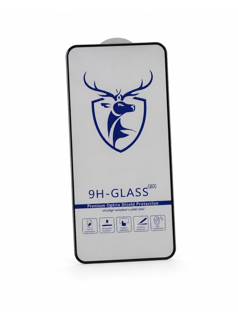 DEER Ghazala Shield Premium 9H Tempered Glass Full Coverage Anti-Static Screen Protector for Samsung Galaxy A35 5G - Black - Image 2