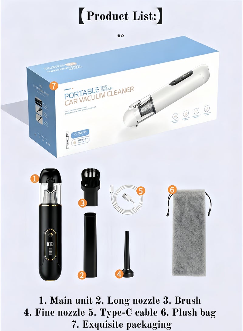 Beautiful Handheld Vacuum Cleaner, Suitable For Car And Small Home Use, Powerful Suction, Uses A Brushless Motor, Portable Vacuum Cleaner, New Handheld Vacuum Cleaner. - Image 3