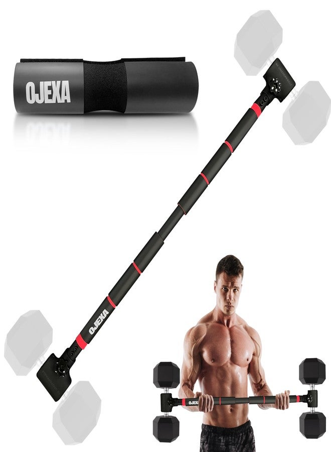 OJEXA Dumbbell Converter to Barbell Set - Adjustable weights & Up to 200 lb Capacity Weight barbell - barbell dumbbell converter for home gym - Weight Lifting for full Body Workouts - Image 1