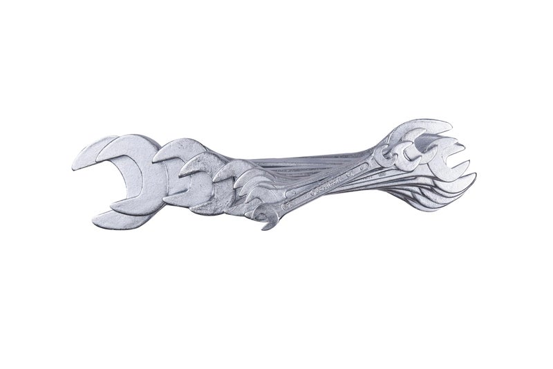Eastman Doe Jaw Spanners - Crv Set Of 12Pcs, Kit-03-120MH, Chrome Vanadium Steel, Chrome Plated, Chrome Finished Double Sided Open End Wrench, Wrench Set Tools - E-2001 - Image 2