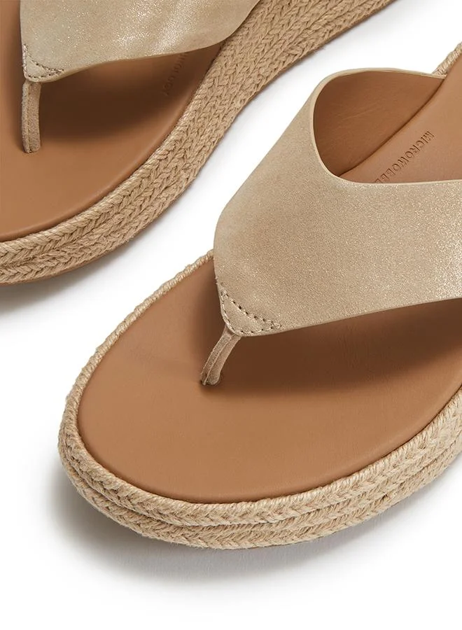 Fitflop F-MODE ESPADRILLE SHIMMERSUEDE TOE-POST SANDALS