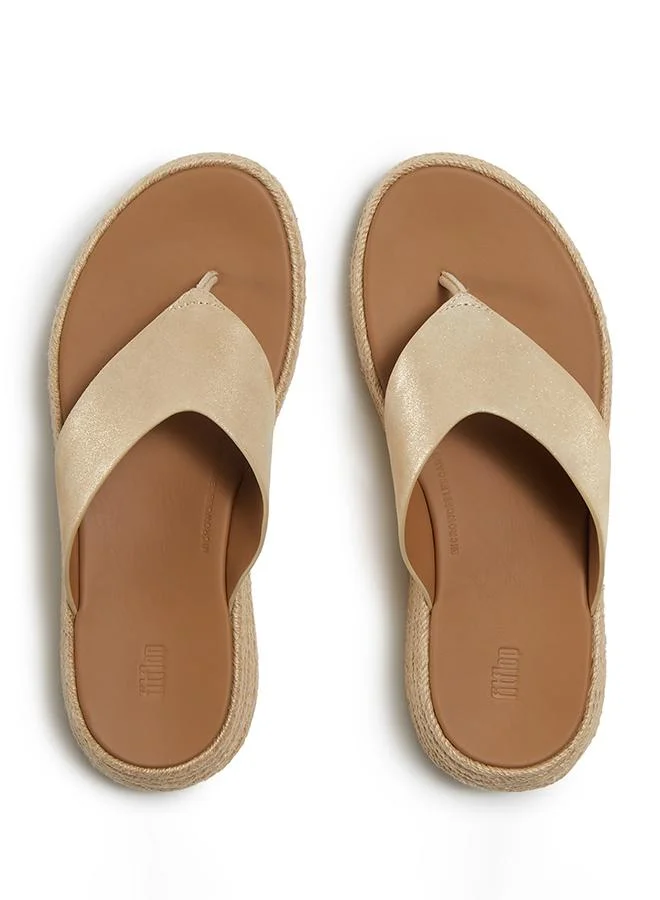 Fitflop F-MODE ESPADRILLE SHIMMERSUEDE TOE-POST SANDALS