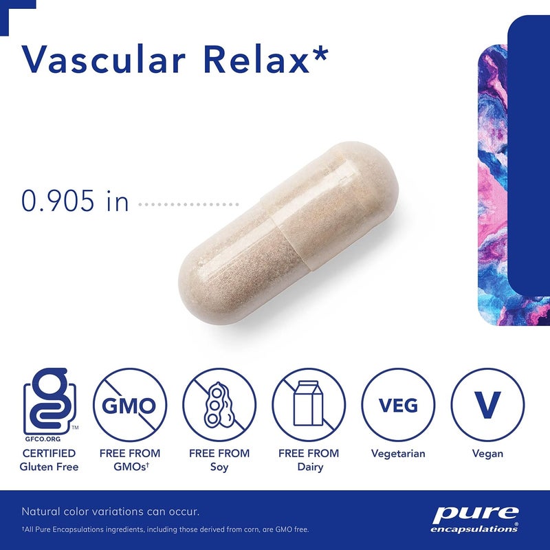 Pure Encapsulations Vascular Relax  Hypoallergenic Combination for Healthy Vascular Relaxation and Overall Circulatory Health  120 Capsules - Image 3