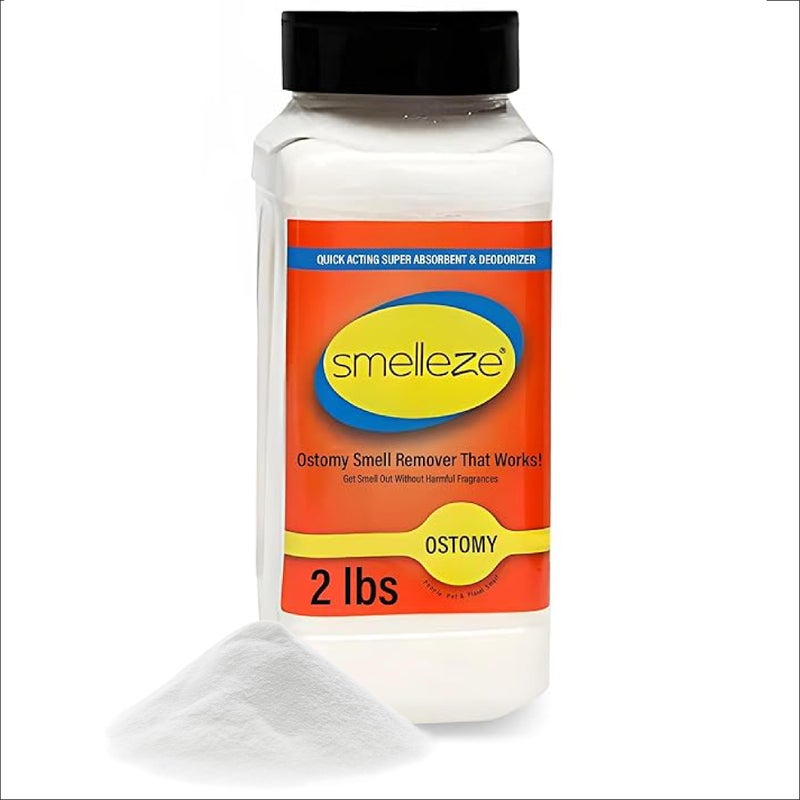 SMELLEZE Ostomy Bag Smell Removal Deodorizer: 2 lb. Granules Eliminate Embarrassing Ostomy, Colostomy, Stoma & Ileostomy Odor - Image 1