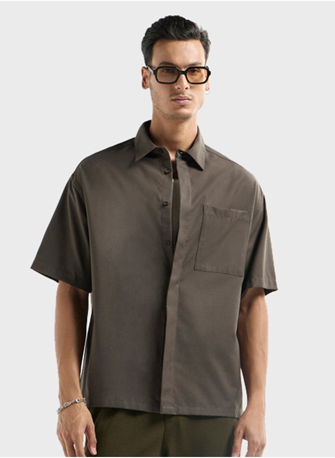 FAV Regular Fit Solid Shirt  - Image 1