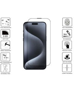 Generic Screen Protector for iPhone 16 Pro Max tempered Glass Screen Protector 9H hardness Scratch Resistance iPhone 16 Pro Max edge to edge glass Tempered Glass (6D, iPhone 16 Pro Max)  - Image 1