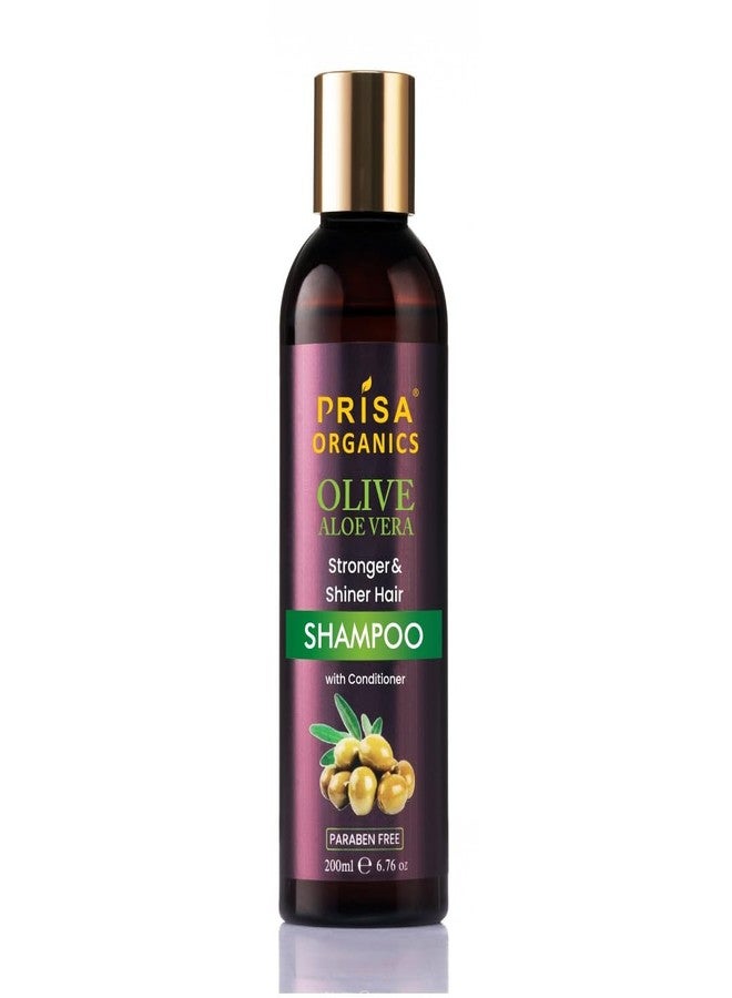 Prisa Organics شامبو بريسا أورجانيكس بالزيتون والصبار لشعر أقوى وأكثر لمعاناً | مع بلسم | خالٍ من البارابين (200 مل) - Image 1