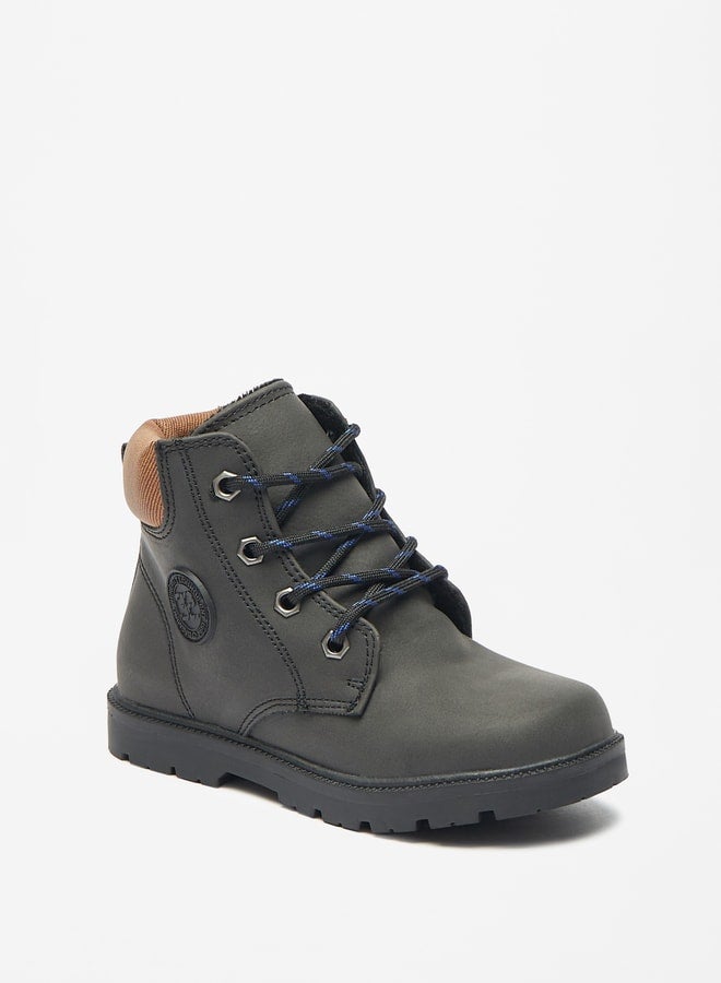 LBL by Shoexpress Boys Solid Ankle Boots with Zip Closure - Image 3