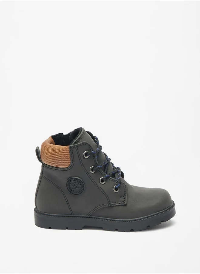 ال بي ال من شو اكسبرس Boys Solid Ankle Boots with Zip Closure