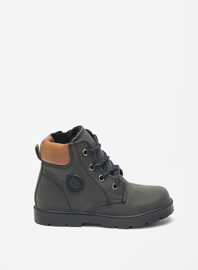 LBL by Shoexpress Boys Solid Ankle Boots with Zip Closure - Image 1