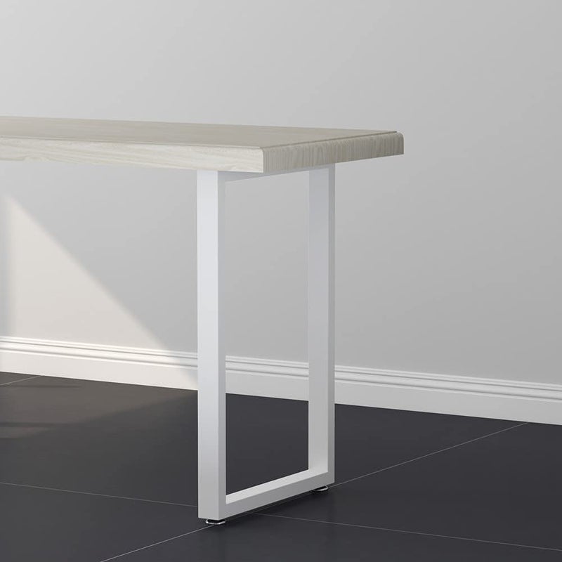 DECORILA DECORILA Square Shape Leg White Metal Table Legs Heavy Duty Desk Legs DIY Furniture Legs Dining Table Coffee Table Office Desk Tables desktops Kitchen Tables Counter Tops White Pack of 2  - Image 3