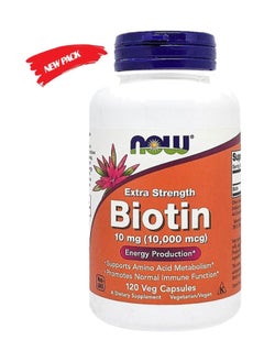 Biotin Extra Strength 10,000 mcg Veg Capsules 120's