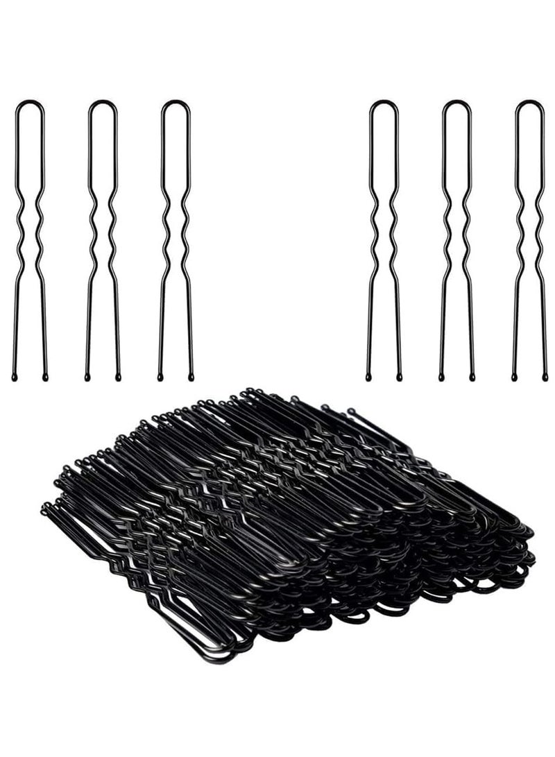 Accessories 22 U-Shaped Hair Pins for Women(Size: Small 4.5mm | Quantity: 100 Count), Juda Pins, Black Hair Styling Clips, Perfect for Bun & Updo Hairstyles. - Image 1