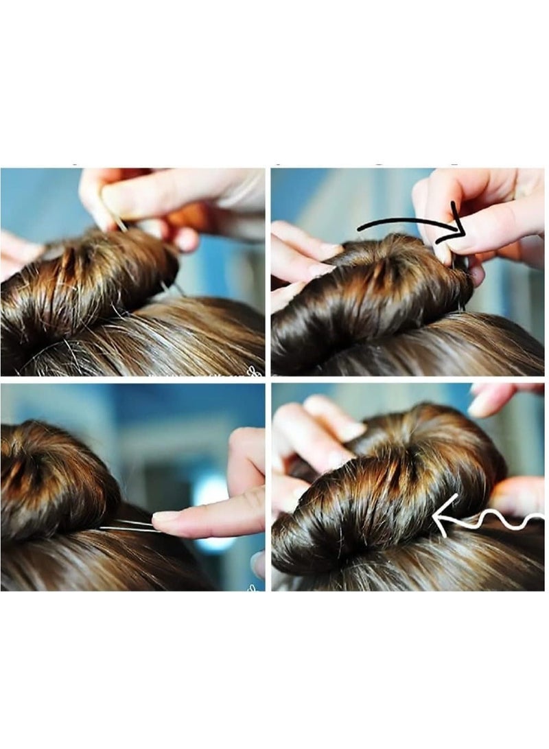 Accessories 22 U-Shaped Hair Pins for Women(Size: Small 4.5mm | Quantity: 100 Count), Juda Pins, Black Hair Styling Clips, Perfect for Bun & Updo Hairstyles. - Image 4