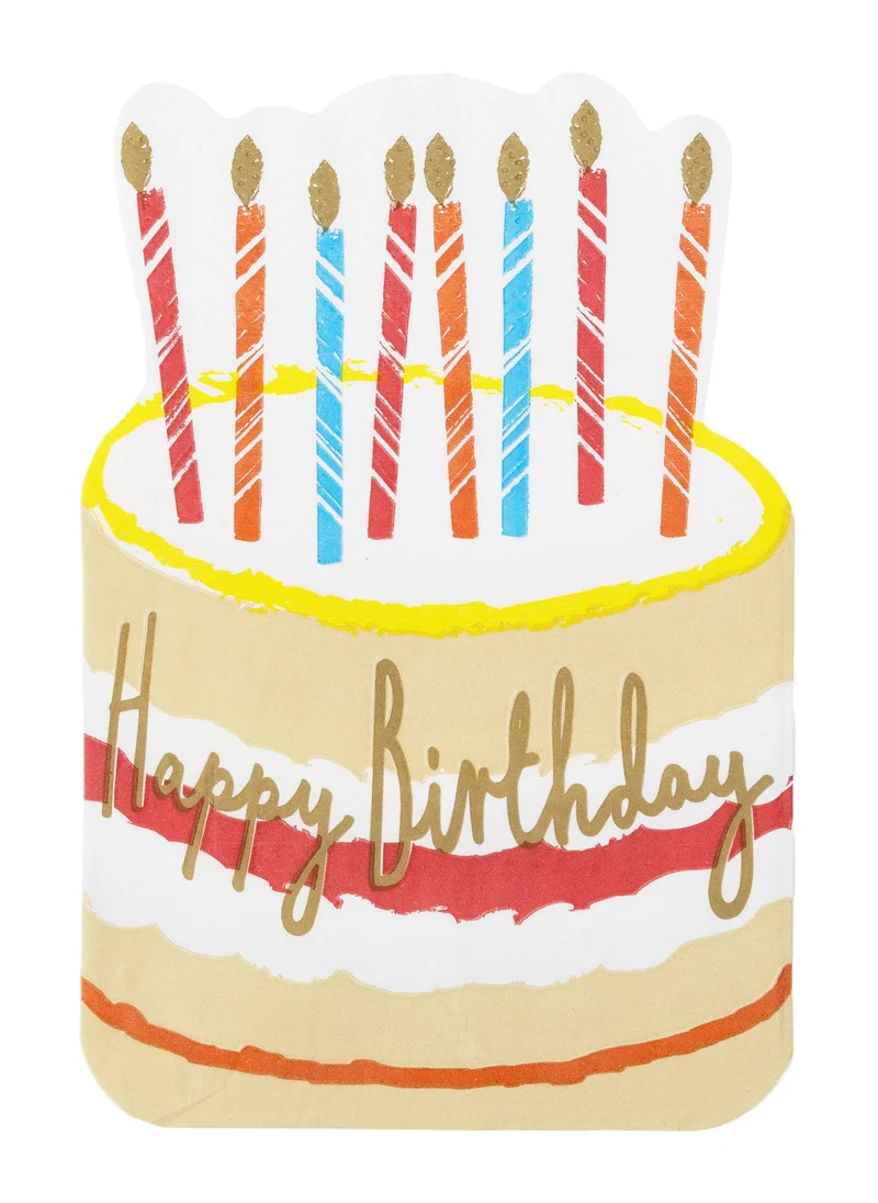 Talking Tables Birthday Brights, Shaped Napkin, 21Pk