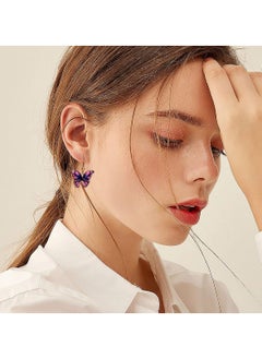Huitich 5pcs Colorful Butterfly Dangle Earrings Set  - Image 3