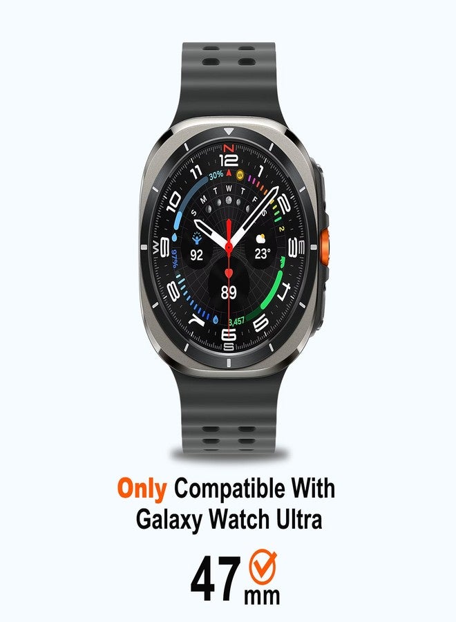 Suphart Metal Cases Compatible with Samsung Galaxy Watch Ultra 47mm Case, Stainless Steel Protective Cover Rugged Bumper with Back Frame for Galaxy Watch Ultra, Titanium/Orange - Image 3