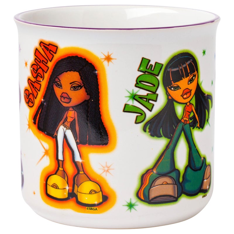 Silver Buffalo Bratz Dolls Featuring Yasmin, Sasha, Jade, and Cloe Ceramic Camper Mug, 20 Ounces - Image 3