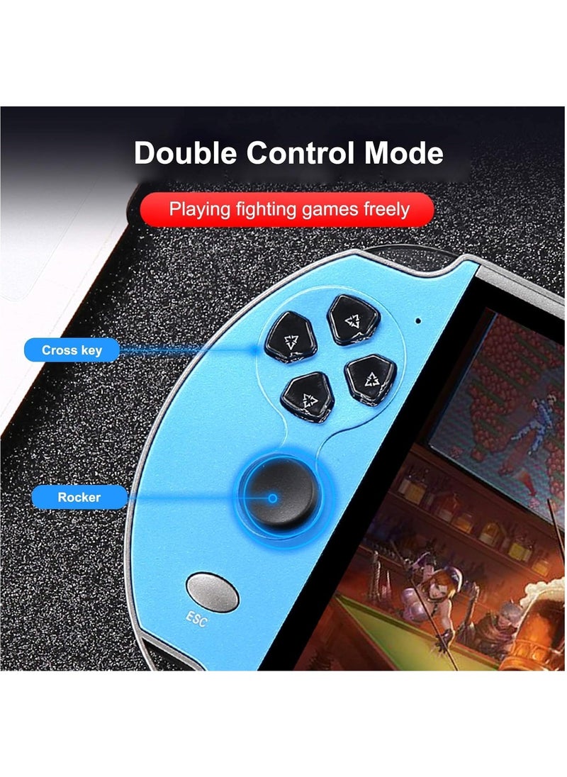 SMARTX - Portable Game Console X12 Plus 7 Inch Handheld 16GB Retro Gaming Device with Dual Joysticks, Supports AV Output, TF Card, Music, E-book, Video Playback, 3000 Built-in Classic Games - Image 1