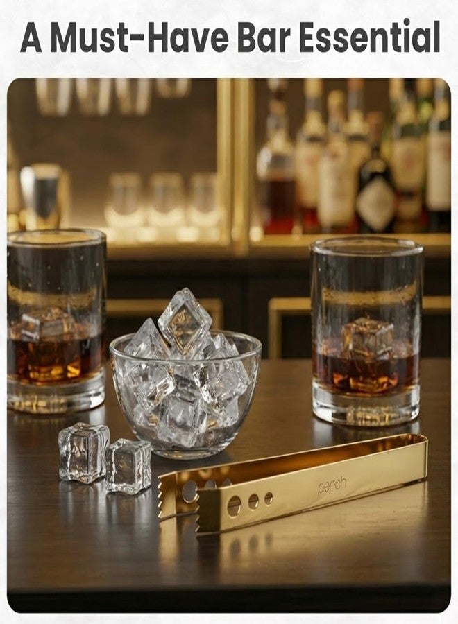 perch O' Holic by Perch Stainless Steel Ice Tongs for Ice Cubes, Mini Serving Tong, Bar Tools & Bar Accessories, Ice Grabber for Parties, Kitchen & Home Bar - Image 5