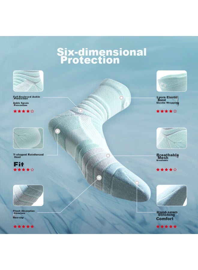 Rigorer Basketball Socks For Men, Moxian 3 Breathable Mid-calf American Style Sports Running Practical Terry Bottom Thickened Elite Socks - Image 4