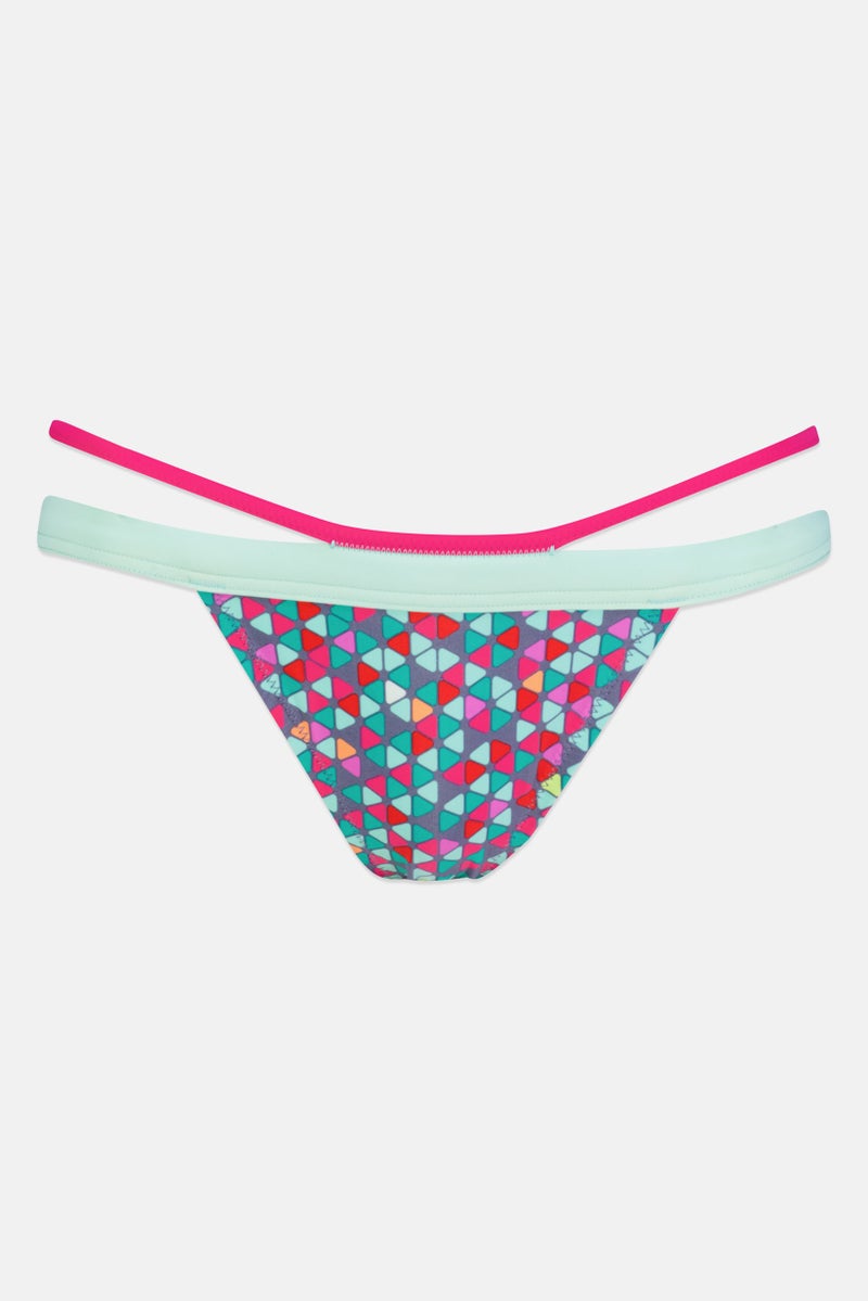 speedo Women Geometric Print Bikini Bottom, Multicolor - Image 1