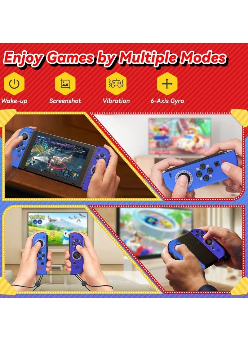 SWITCH 0 Wireless Joy-Con Controllers for Switch L/R Replacement Compatible with Switch/Lite/OLED Joystick with Wake-up Screenshot and Dual Vibration (Dark Blue) - Image 3
