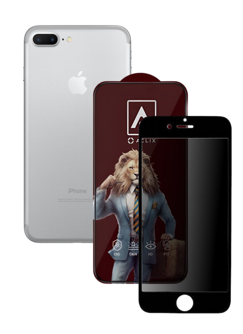 ACLIX Antistatic ESD Dustof Premium Quality High Definition Anti-Spy Privacy Tempered Glass Screen tector Designed For  iPhone 7 Plus - Image 1