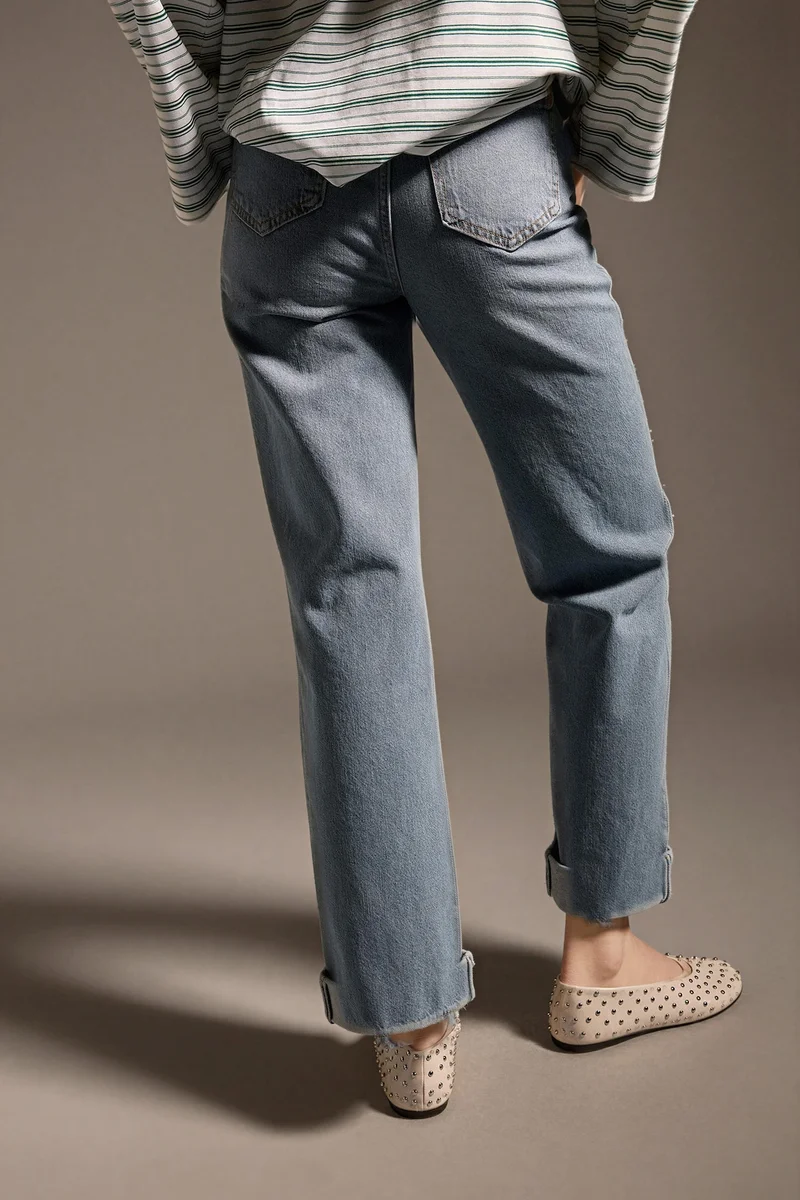 Defacto  90's Wide Leg High Waisted Long Jeans for Women | Best Price UAE