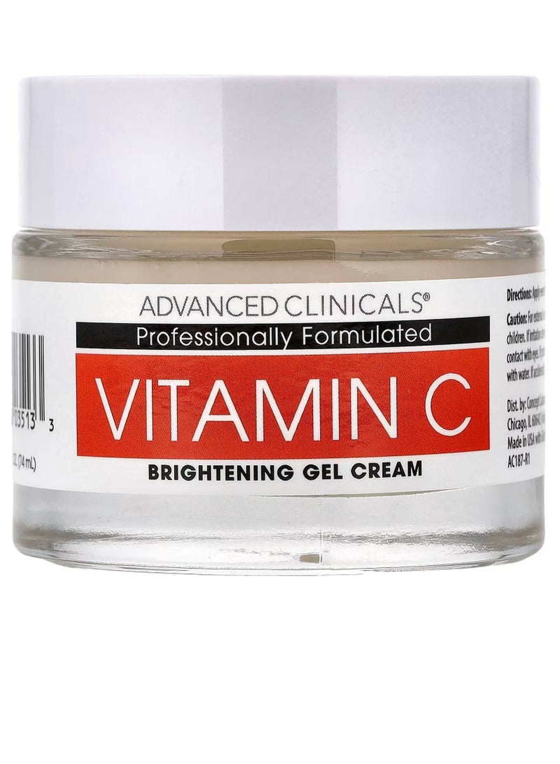 أدفانسد كلينيكال جل كريم فيتامين سي لتفتيح الوجه من أدفانسد كلينيكالز مع النياسيناميد وحمض الهيالورونيك، لوشن مرطب بفيتامين سي للوجه يقلل بشكل واضح من مظهر البقع الداكنة ولون البشرة غير الموحد، 25 أونصة سائلة - Image 1