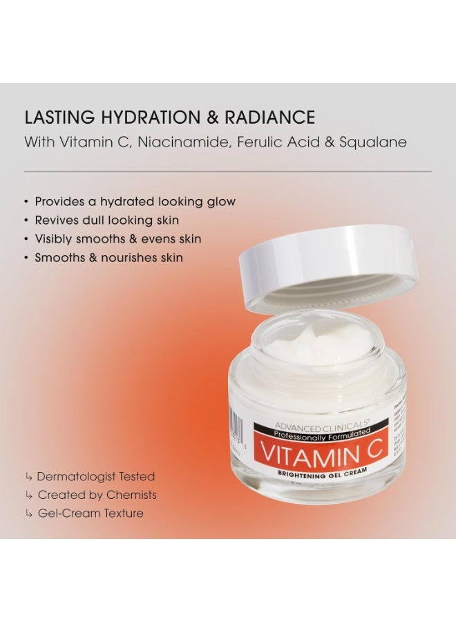 أدفانسد كلينيكال جل كريم فيتامين سي لتفتيح الوجه من أدفانسد كلينيكالز مع النياسيناميد وحمض الهيالورونيك، لوشن مرطب بفيتامين سي للوجه يقلل بشكل واضح من مظهر البقع الداكنة ولون البشرة غير الموحد، 25 أونصة سائلة - Image 5